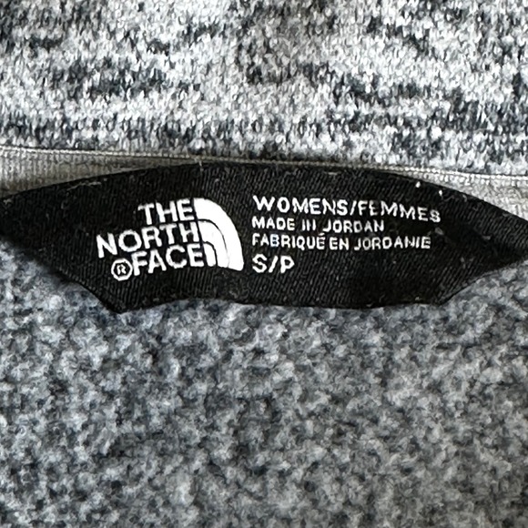 North‎ Face Womens Grey Fleece Jacket Full Zip Size S P Ribbed Panel Active Wear - Picture 4 of 9